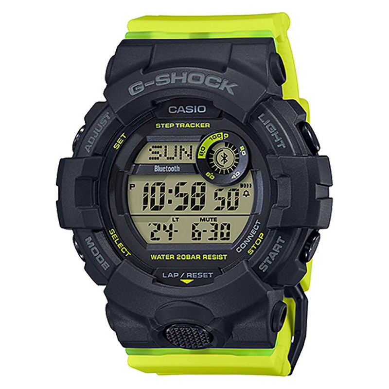 Casio G Shock G Squad GMD B800SC 1BDR Digital Dial Green Lime Resin