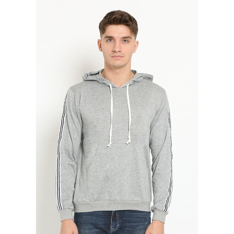 Ornith Sleeve Stripe Man Sweater Grey