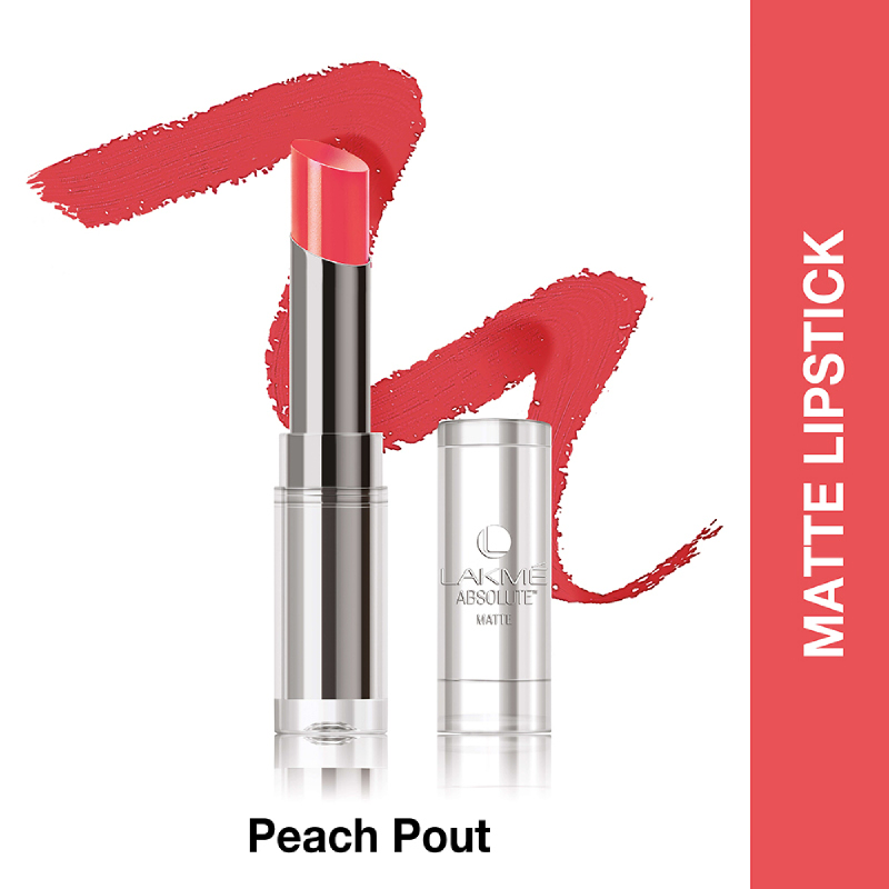 Lakme Absolute Reinvent Sculpt New Hi-Definition Matte Lipstick Peach Pout