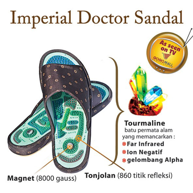 Imperial Dr Sandal (2 Pasang ) BROWN - Sandal Terapi Kaki Untuk Kesehatan