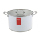White Stockpot 28 cm with Glass Lid