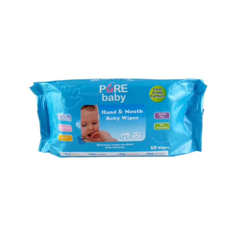 Pure Baby Tisu Basah Tangan & Mulut Bayi 60S