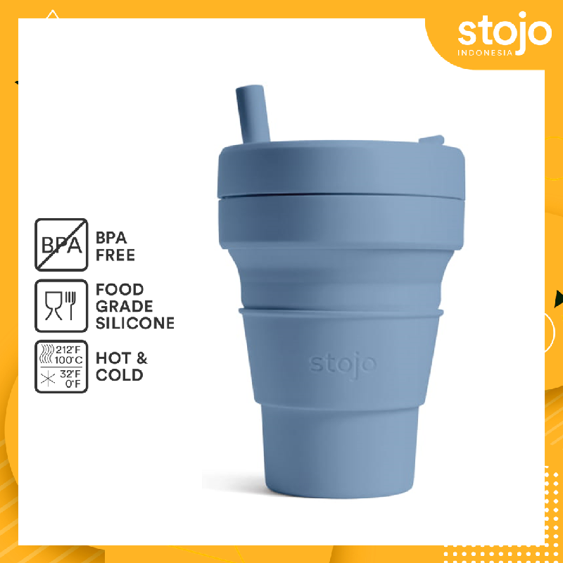 Stojo Collapsible Biggie Cup - Steel 16oz