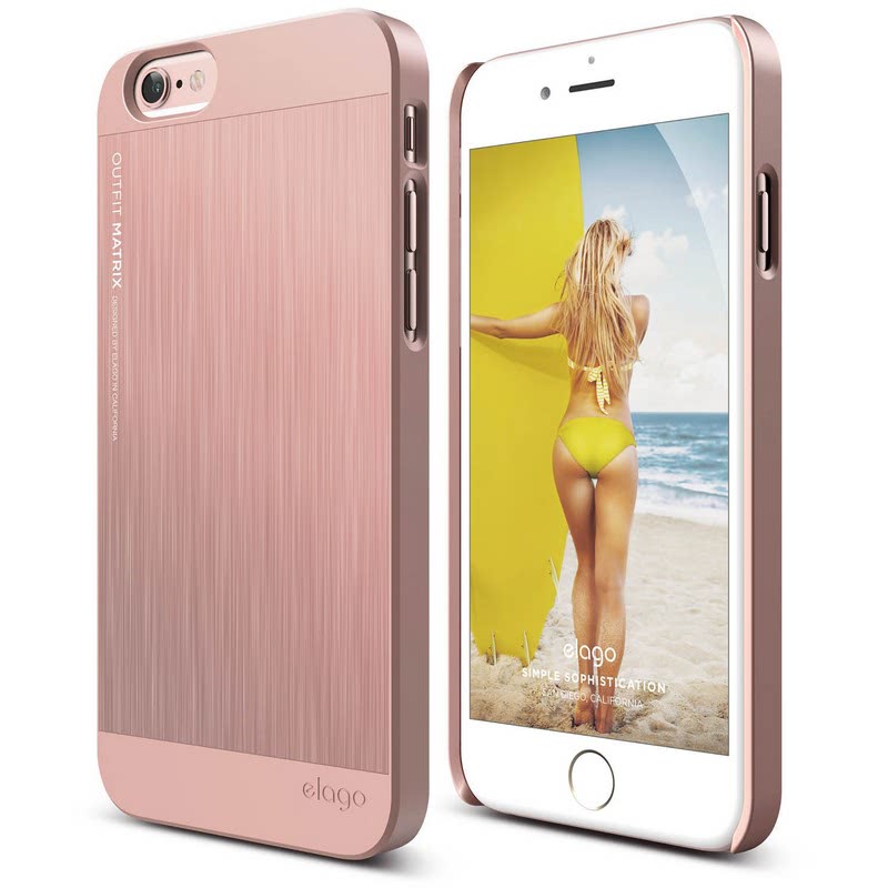 Elago Outfit Matrix Case for iPhone 6 Plus - Rose Gold + Rose Gold