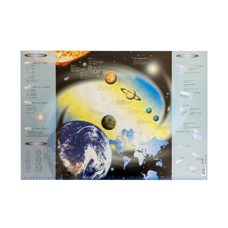 Bantex Desk Pad for Children Planets Motives 33x46cm Grey-4162 05