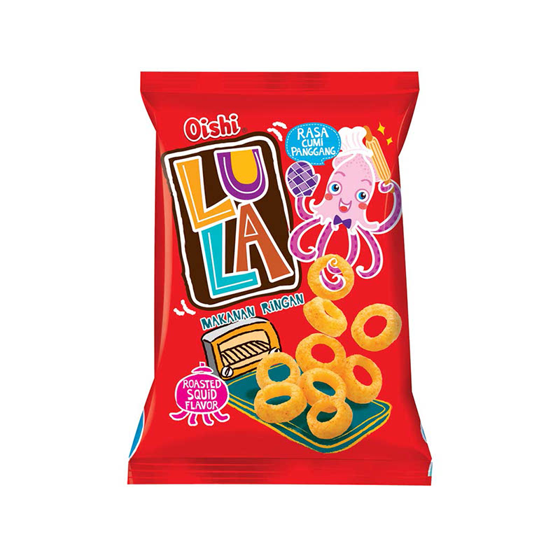 Oishi Lula Snack Rasa Cumi Panggang 70G