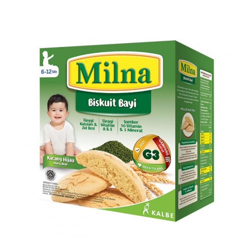 Milna Biskuit Bayi Rasa Kacang Hijau Box 130 Gr