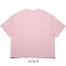 [CL2683]Big Box Pocket Over T-shirt - Pink
