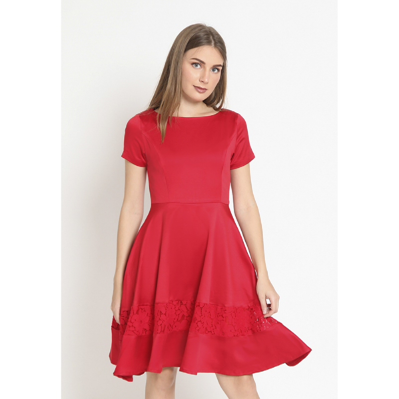 Agatha Skater Dress With Lace