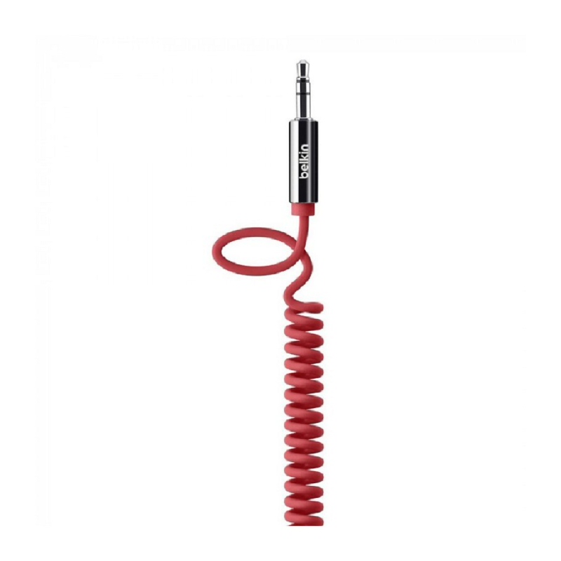Belkin Coiled Cable 1 8m - Merah