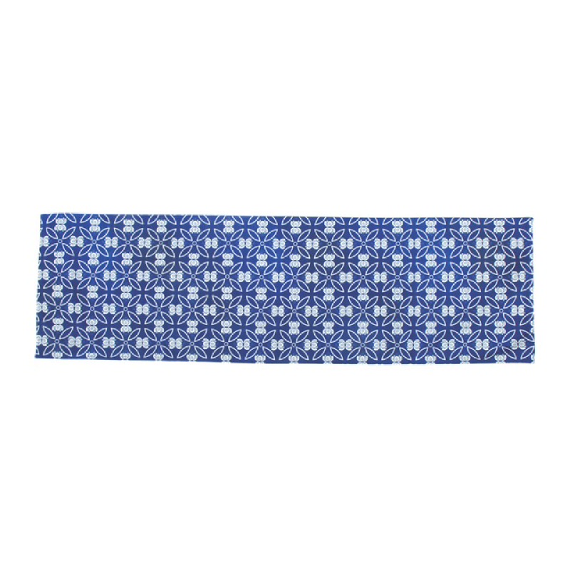 Dew Blue Taplak Meja - Biru & Putih 30x100cm