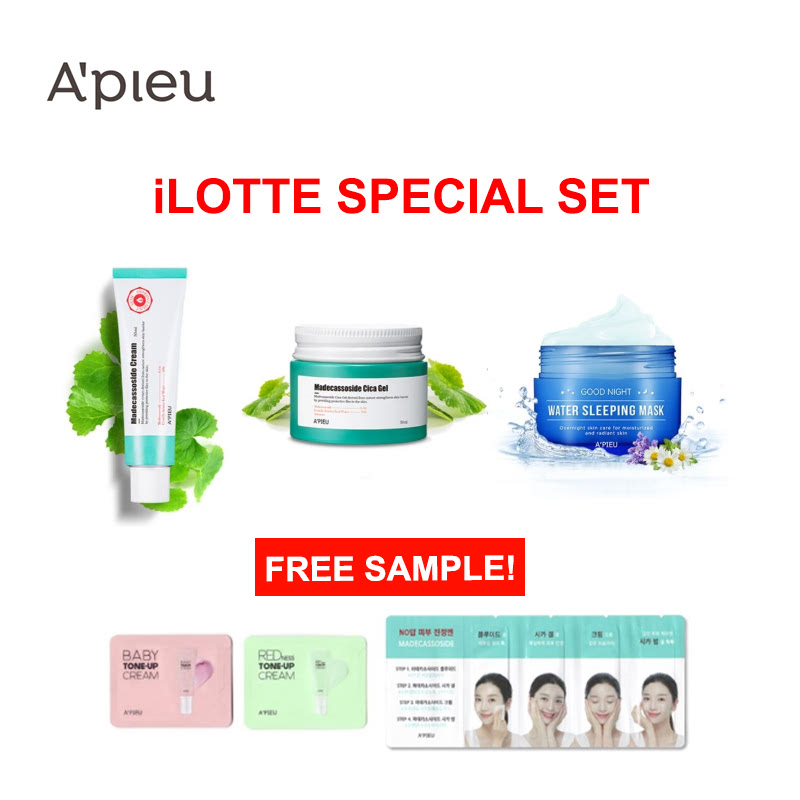 APIEU Madecassoside Cream+Cica Gel+Water Sleeping Mask Set (Free Sample)