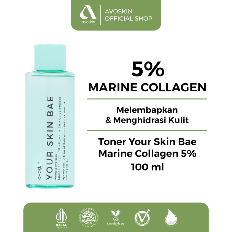 Toner Avoskin Your Skin Bae Marine Collagen 100ml-Hidrasi Kulit Kering