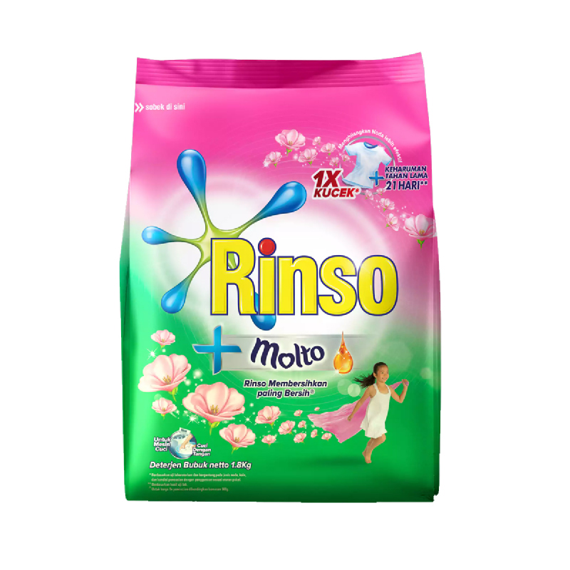 Rinso Detergent Molto Pink 1 8 Kg iLOTTE