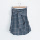 Kakuu Waist-Tie Checked Skirt Gray