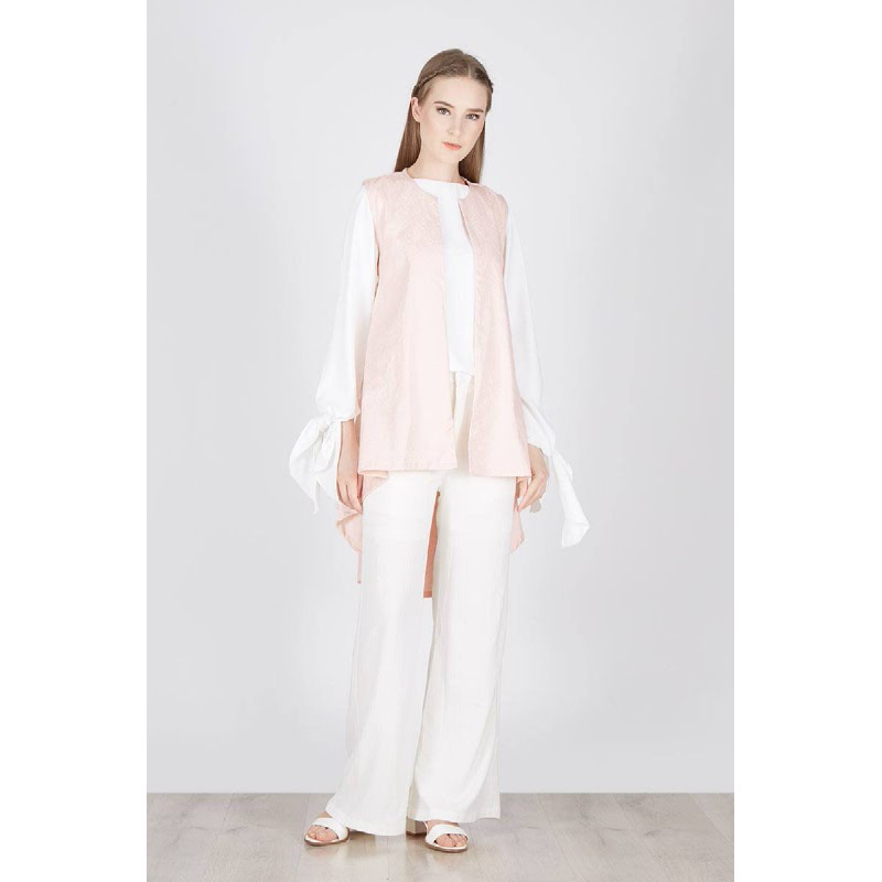 Rayne Long Vest Pink