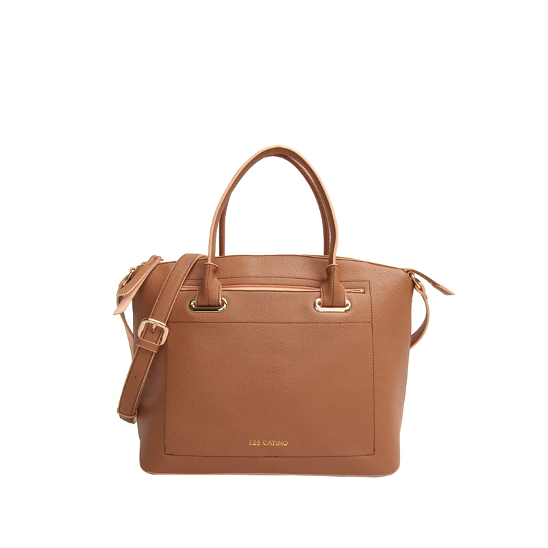 Les Catino W. Brie Satchel Camel