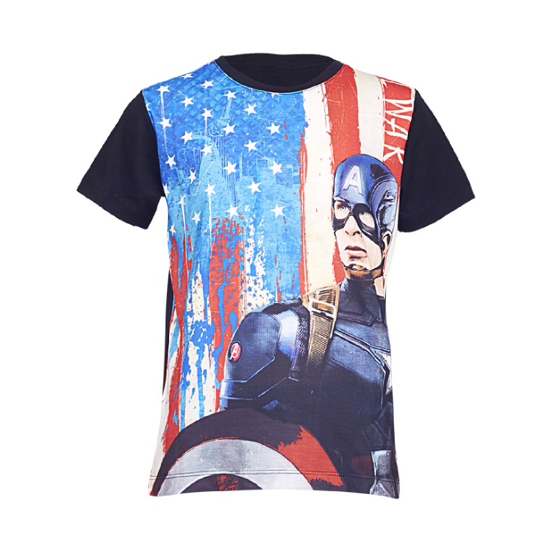 Civil War Captain America T-shirt Blue