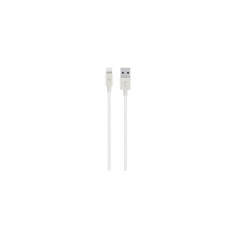 Belkin Lightning To USB Cable Premium (Metallic Finish) 1 2M - Putih