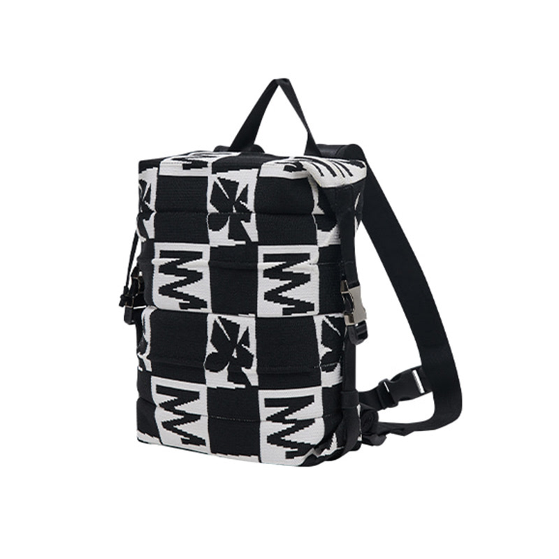 JOSEPH AND STACEY LUCKY PLEAST KNIT BACKPACK S, FUTURE FOLOWWER BLACK-WHITE