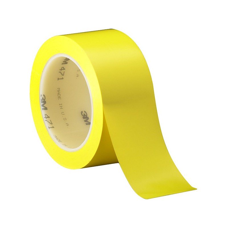3M Vinyl Tape 471 Yellow, 2 in x 36 yd, tebal 0.14 mm