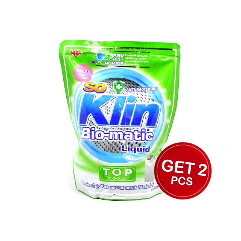 SoKlin Detergent Liquid Matic Top Load Reffil 1.6Liter (Get 2)