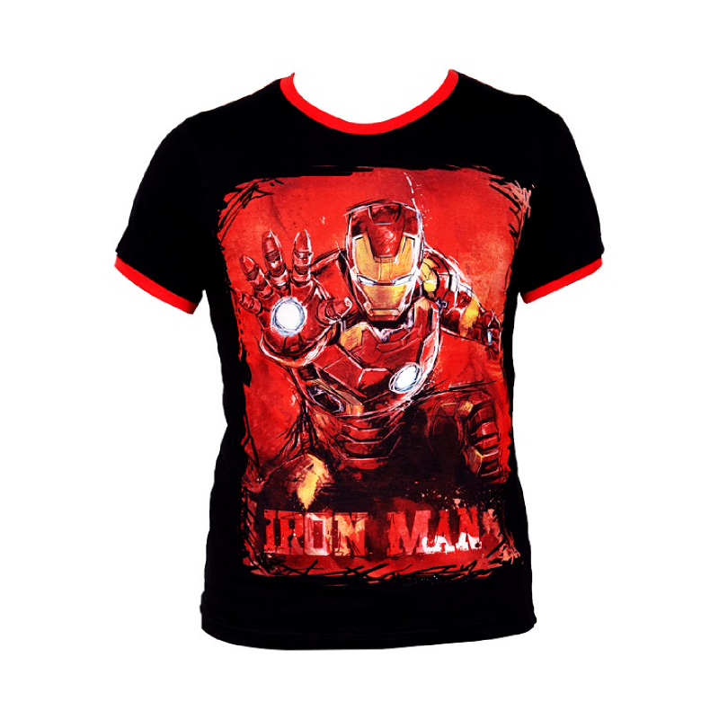 The Avengers Age Of Ultron Iron Man Sketch Man T-Shirt Black
