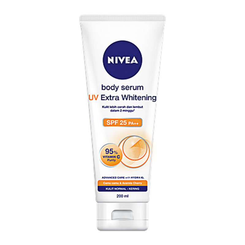 nivea body serum extra whitening