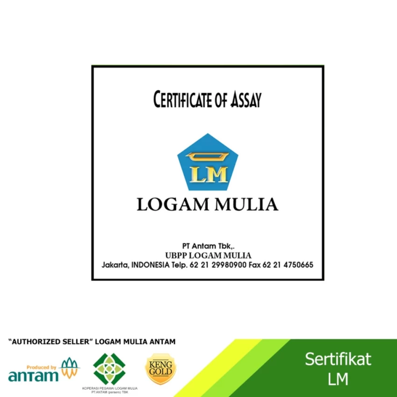 ANTAM Emas 20 Gram Batik Mega Mendung Sertifikat ANTAM