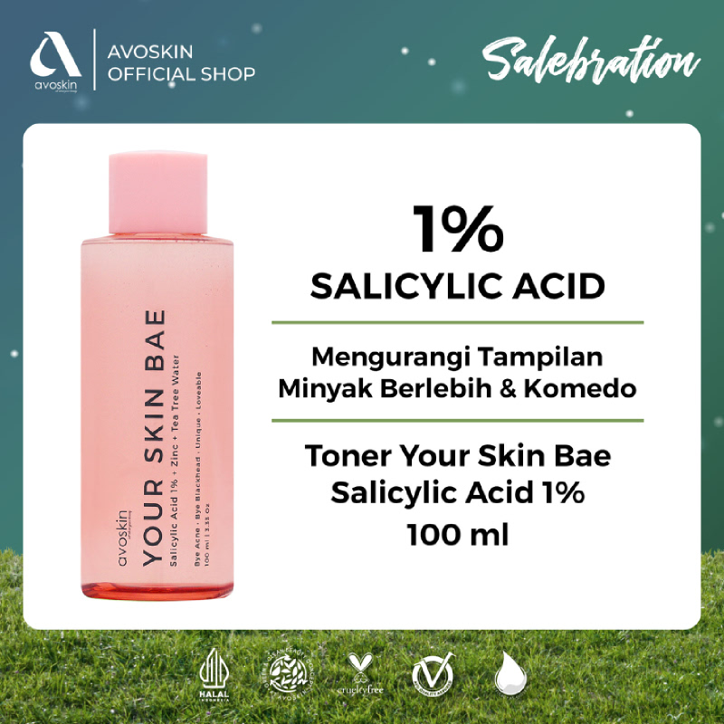 Toner Avoskin Your Skin Bae Salicylic Acid 100ml-Untuk Kulit Berminyak