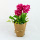 Asna Pink Artificial Flowers with Paper Pot
