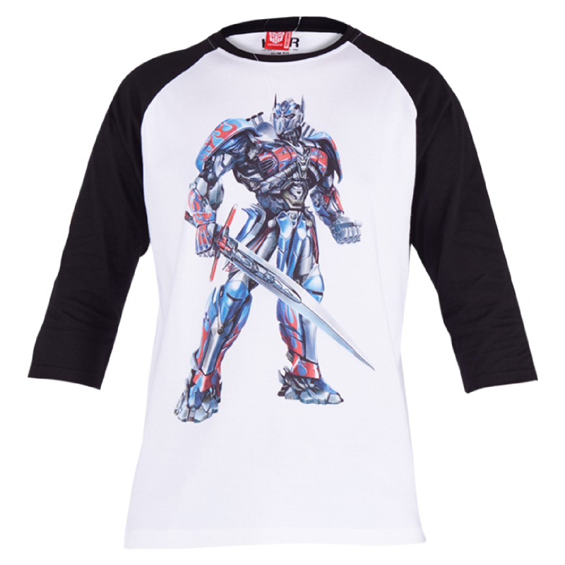 Optimus Prime Reglan T-Shirt White