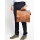 Urban State - Distressed Leather Compact Office Bag - Camel