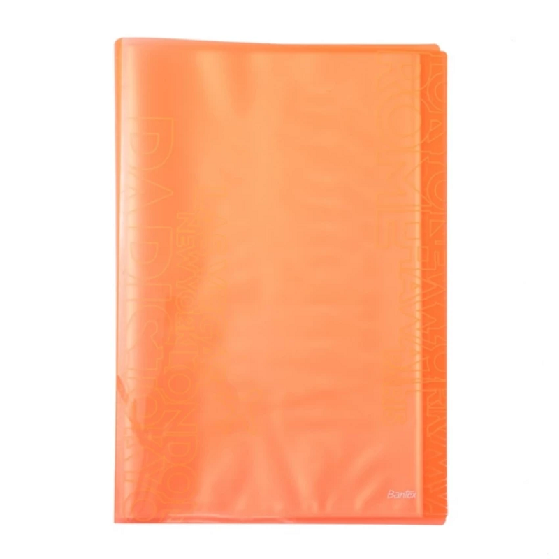 Bantex PP Jolly Bright Display Book (30 Pocket) Folio Orange -3196 12