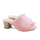 AliveLoveArts Cassey-Wood Heels Pink