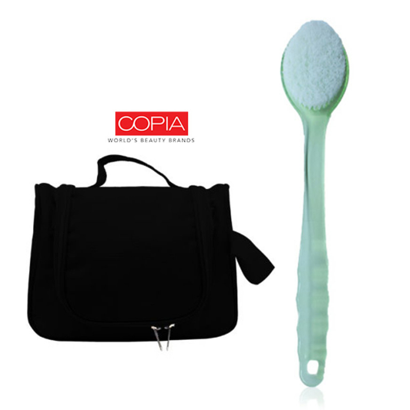 Copia Accessories Bag Black + Copia Plastic Bath Brush