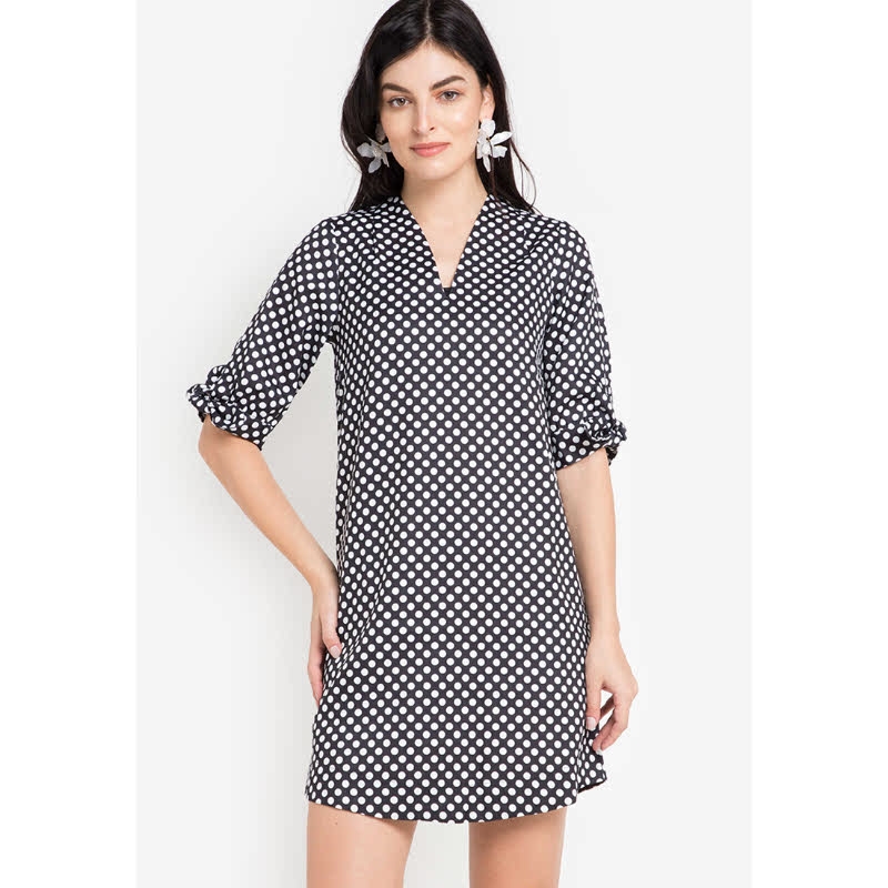 elle polka dot dress