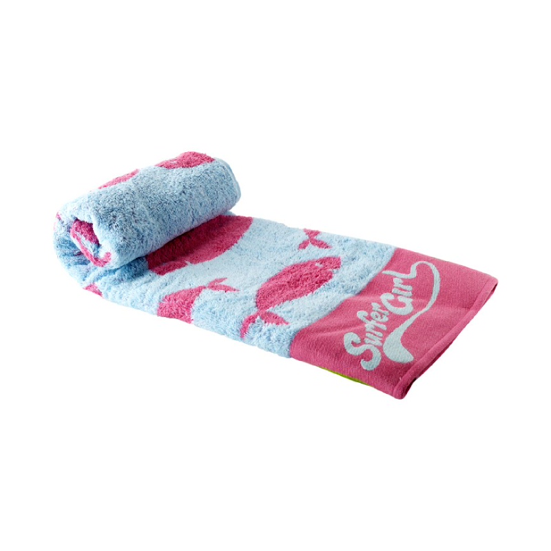 Jacquard Bath Towel Pink