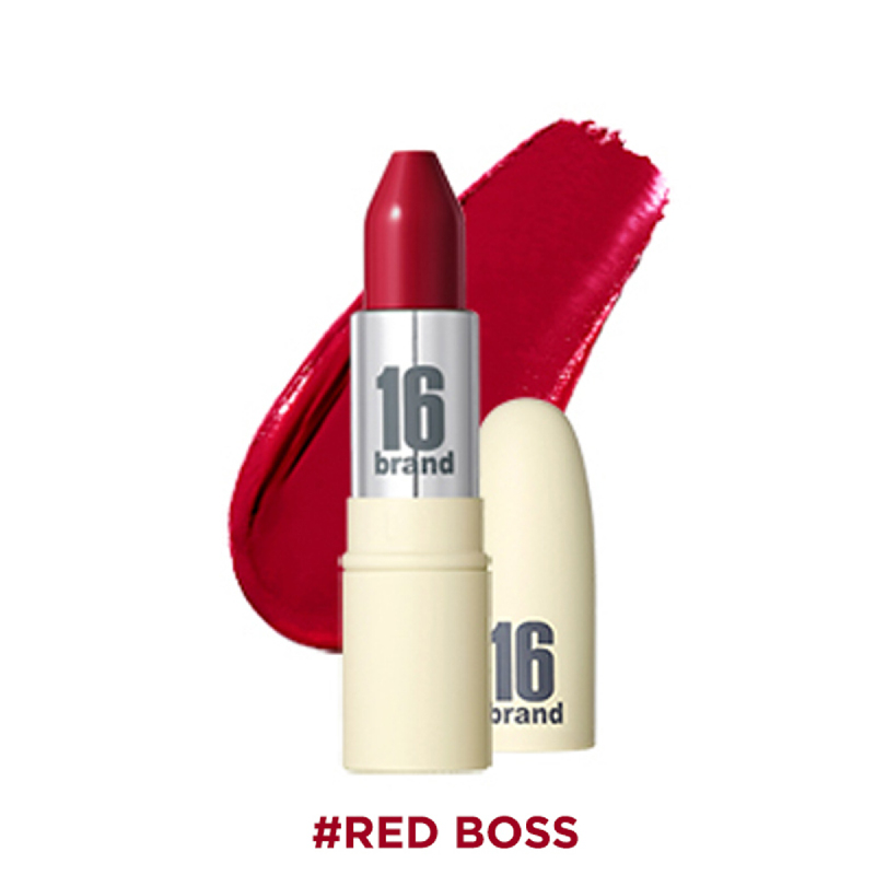 16brand RU Lipstick Glossy - Red Boss