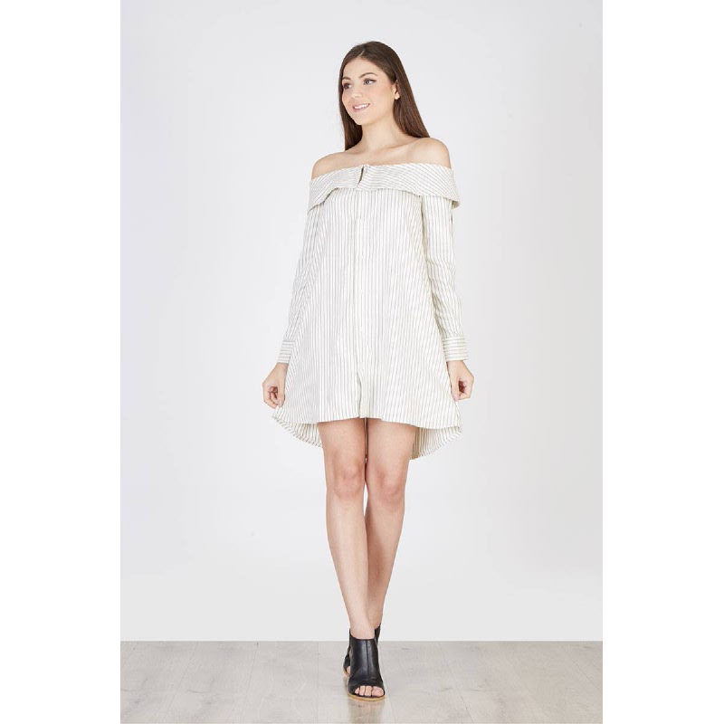 Natasha Shirt Dress Broken White