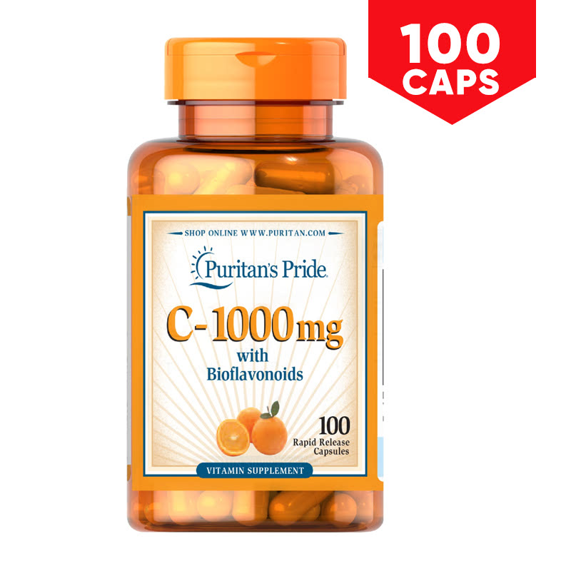 Puritans Pride Vitamin C-1000Mg With Bioflavonoids 100 Capsules