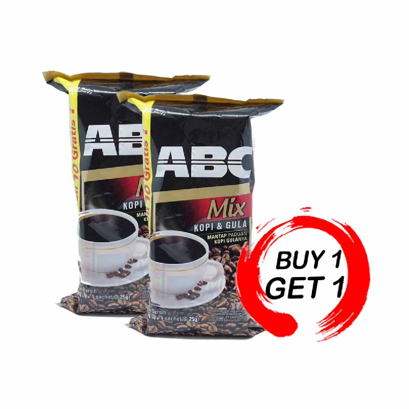 Abc Mix Kopi + Gula Bag 10 Sachet (Buy 1 Get 1)