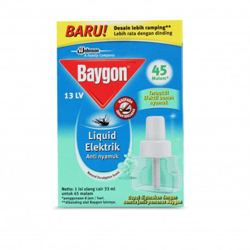 Baygon Electric Refill Eucalyptus 33Ml [45 Malam]