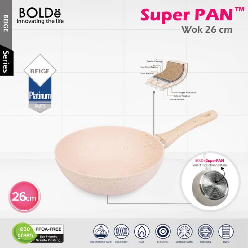 BOLDe Super Pan Wok 26 cm Beige