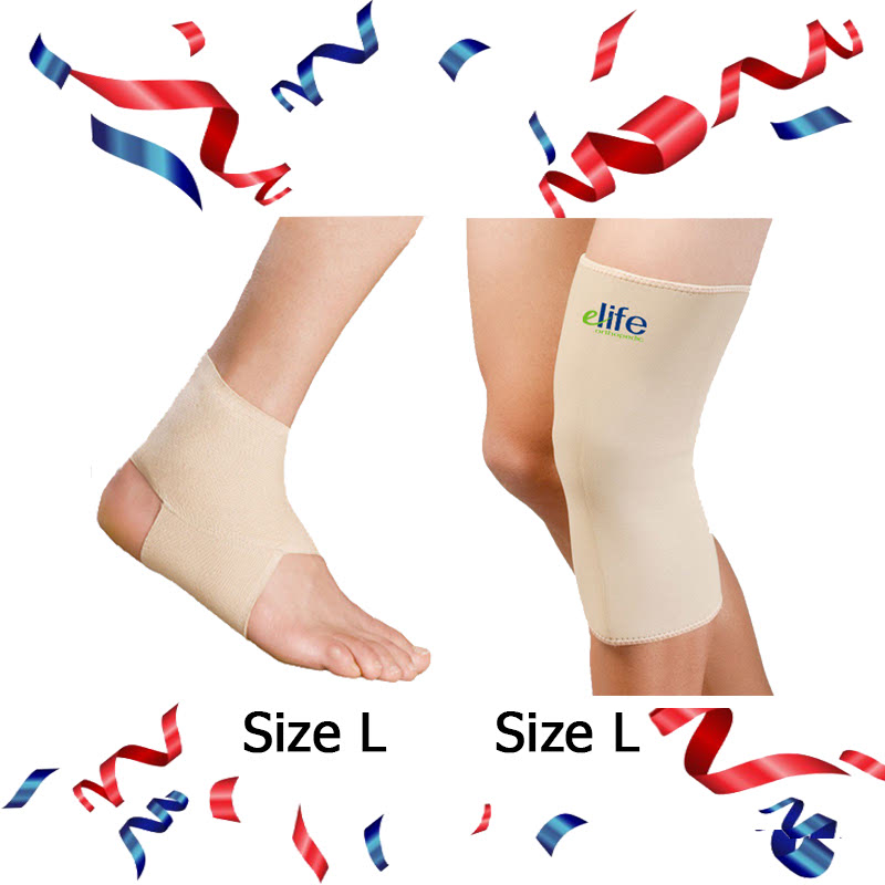 Ankle Brace - EAN001 (Size L) + Knee Brace E-KN001 (Size L)