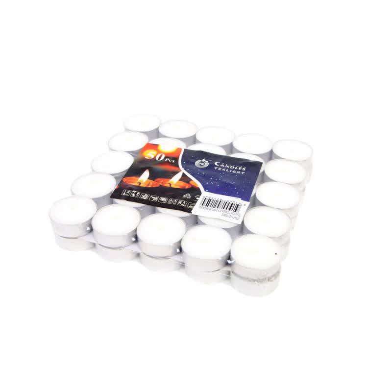 JYSK Tealight Candle 16Da221 D4Xh2Cm White 50Pcs