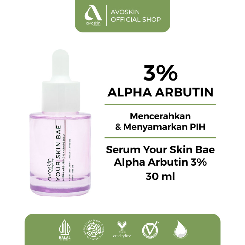 Serum Avoskin Your Skin Bae Alpha Arbutin 30ml-Samarkan Bekas Jerawat