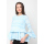 Agatha Double Layered Blouse In Soft Blue Blue