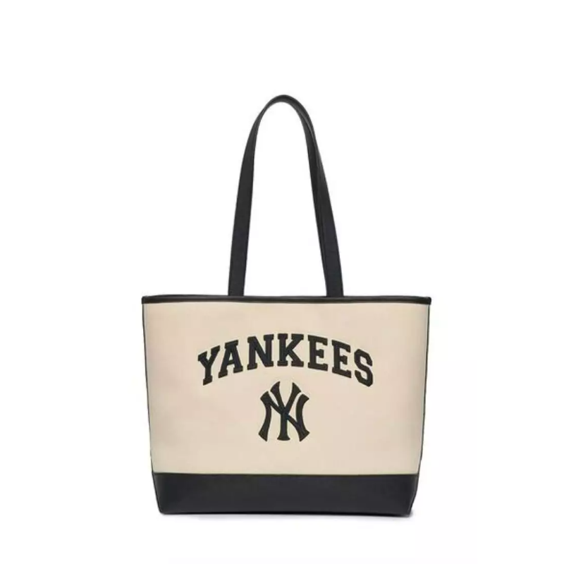 MLB Varsity Basic Canvas Large Shopper Bag NY Yankees D.Cream -RE