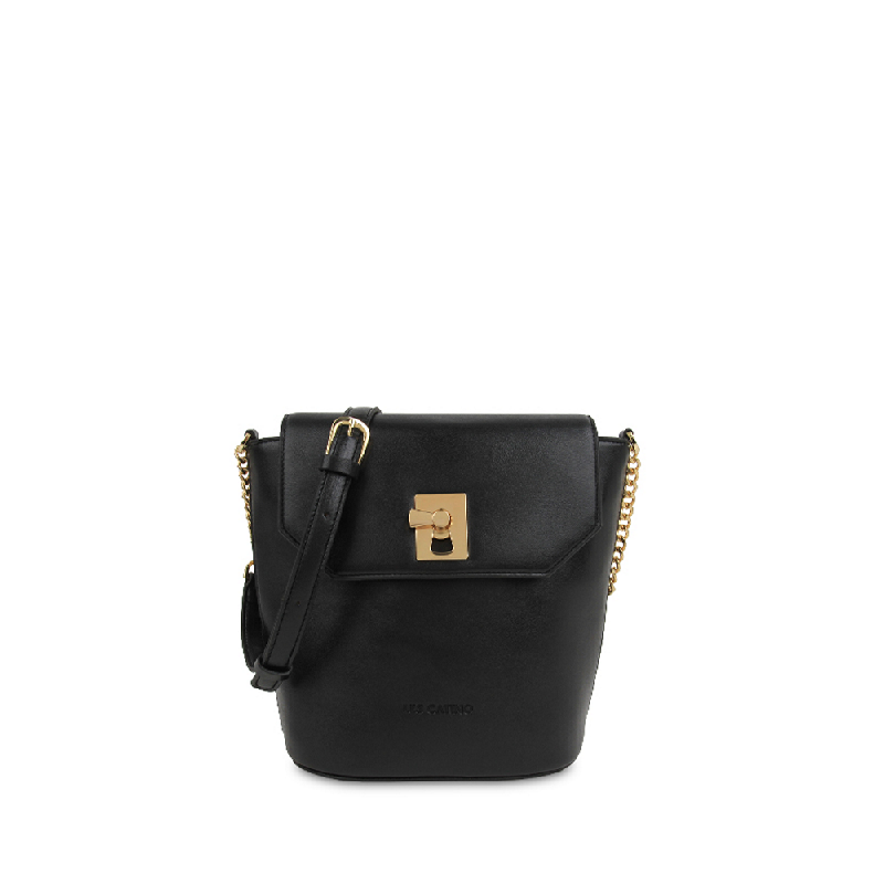 Les Catino Berna Bucket Flap Crossbody Black | iStyle